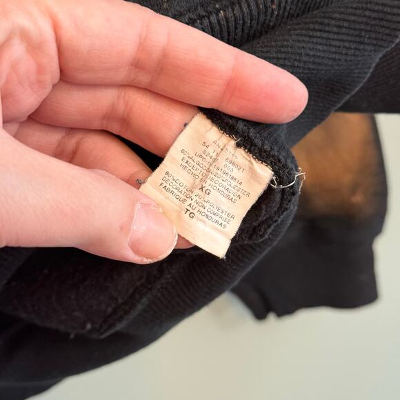 Champion Eco Authentic Hoodie Men XL Black Bleach Tie Dye Gym Workout Sweatshirt - Picture 7 of 7